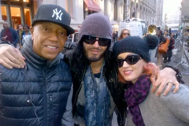 Russell Simmons took this picture of himself with Russell Brand and Katy Perry